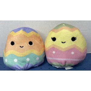Flipa-Mallows By Squishmallows 4-Inch Plush Bundle: Bunny Frog & Two Easter Eggs